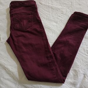 *****SOLD****Hollister Women's Deep Red Skinny Jeans